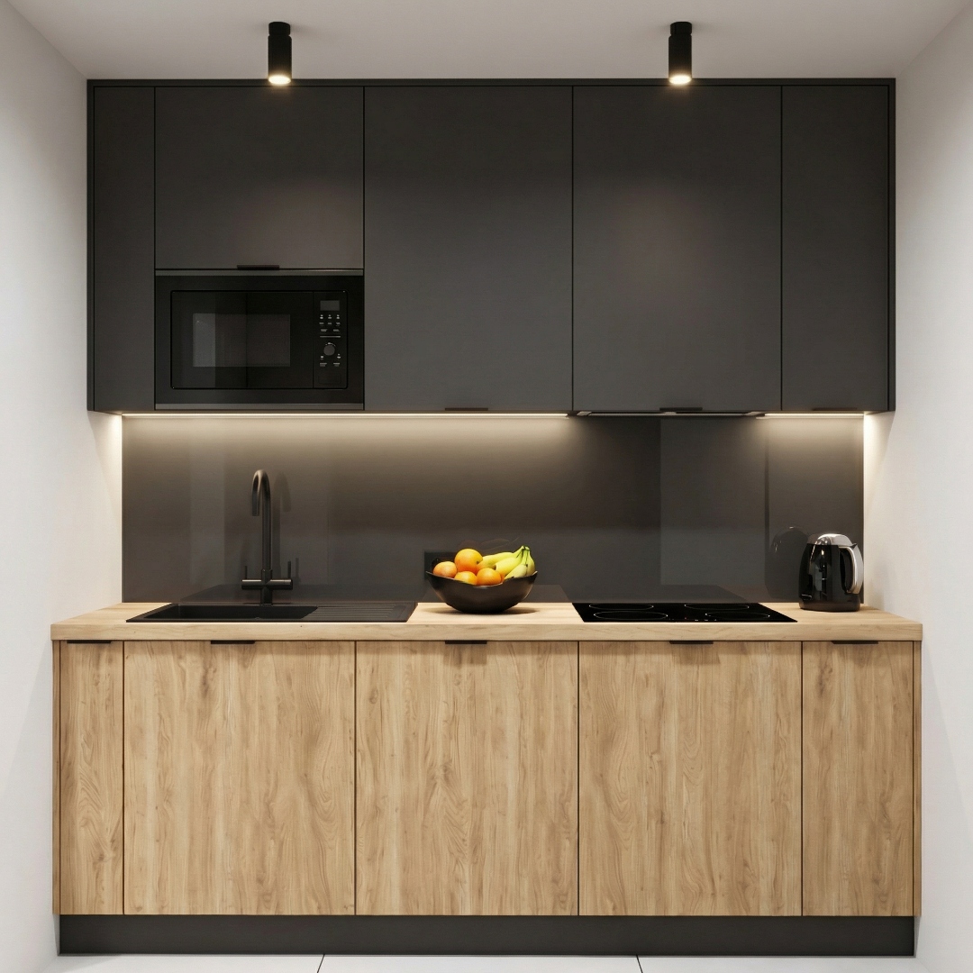 Wizualizacja kawalerka - kuchnia